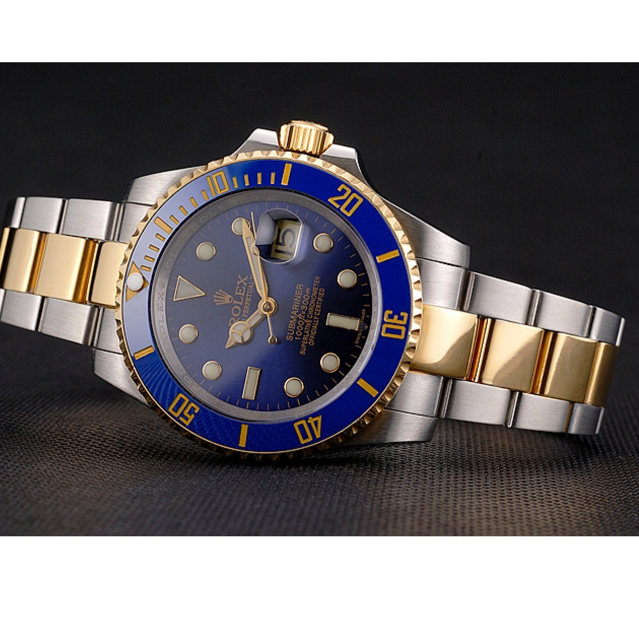Good Copy Rolex Watches Tone And Rolex Bracelet Dial Steel Swiss Bezel Submariner Two Blue Gold 1014